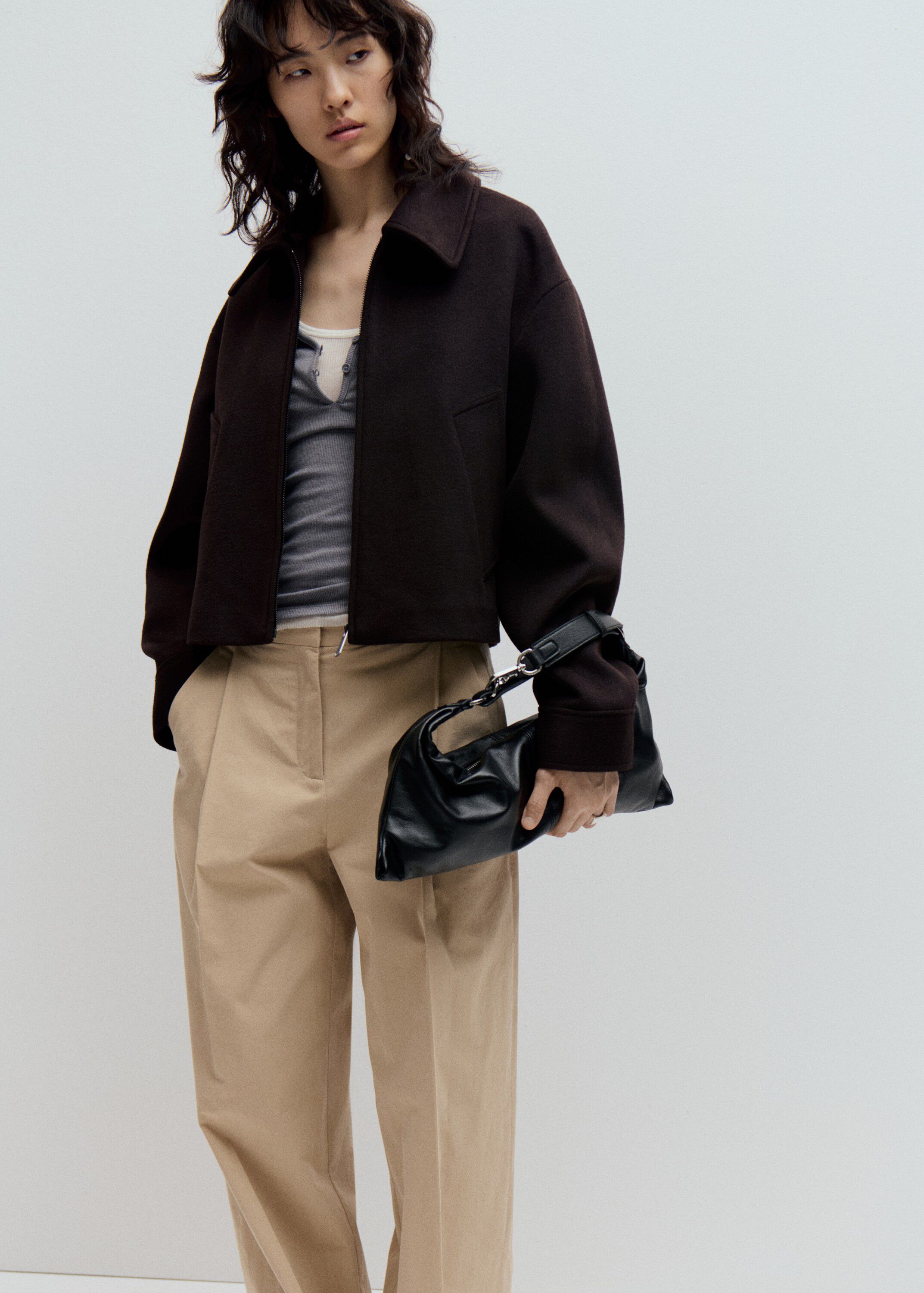 Wool bomber jacket