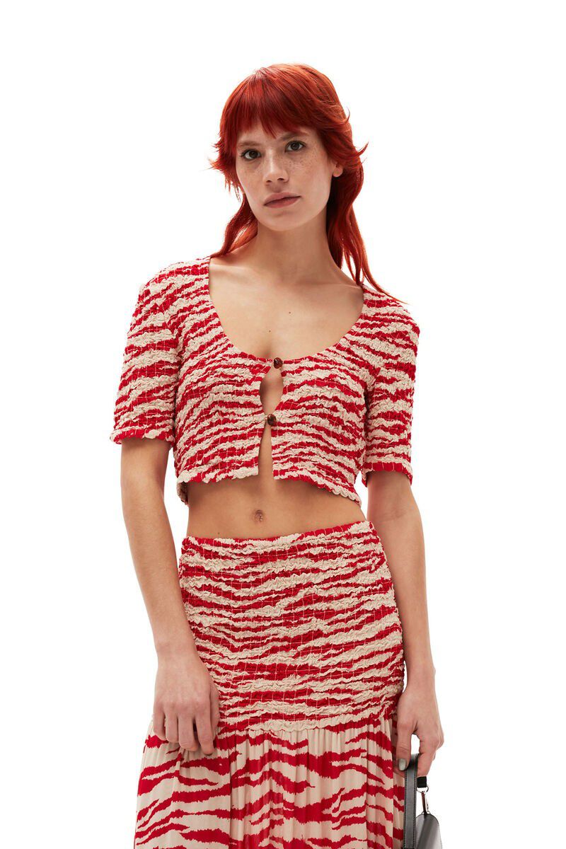 Printed Light Georgette Cropped Smo