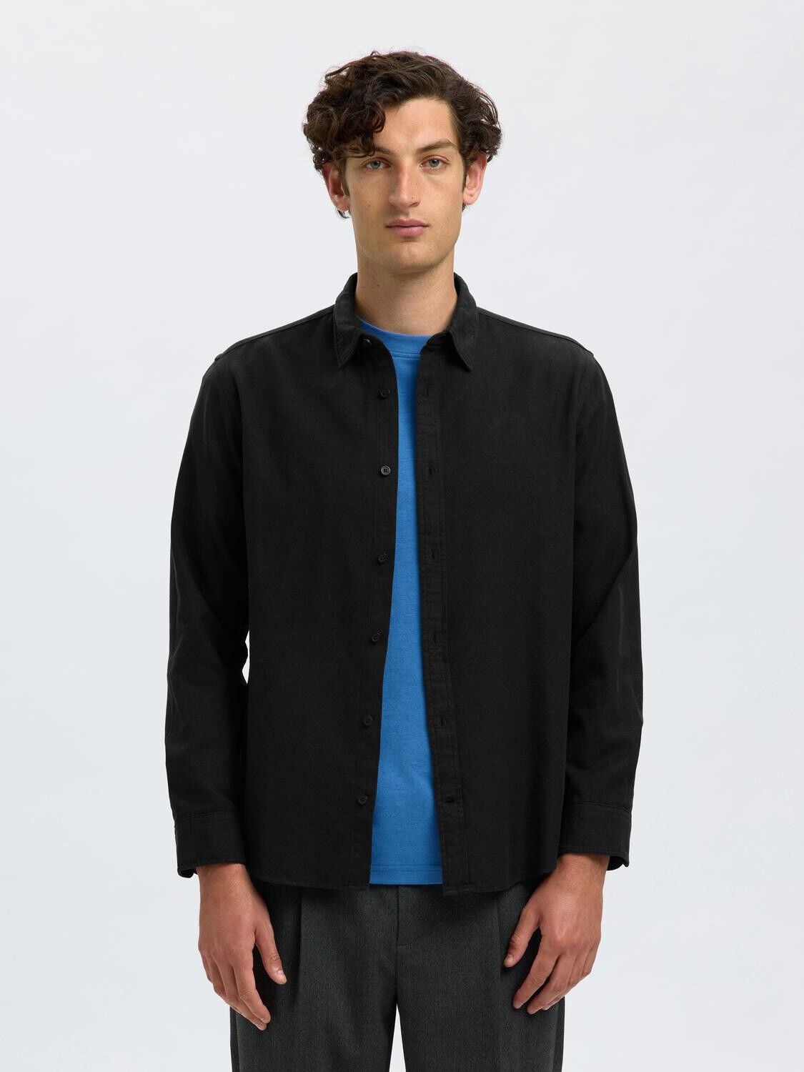 Slhregnoah Brushed Twist Shirt Ls Noos
