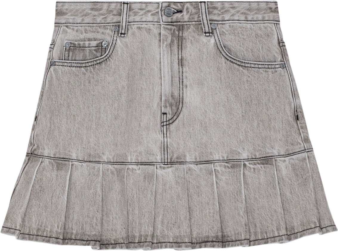 Future Denim Pleated Mini Skirt