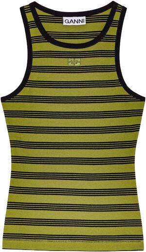 Striped Soft Cotton Rib Tank Top