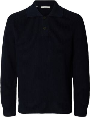SLMPIM LS KNIT POLO CAMP