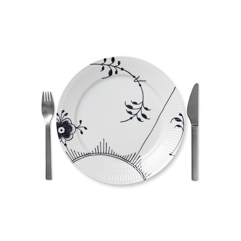 Black Fluted Mega 27 cm tallrik dekor nr. 2