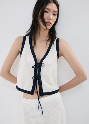 Bow tie waistcoat top