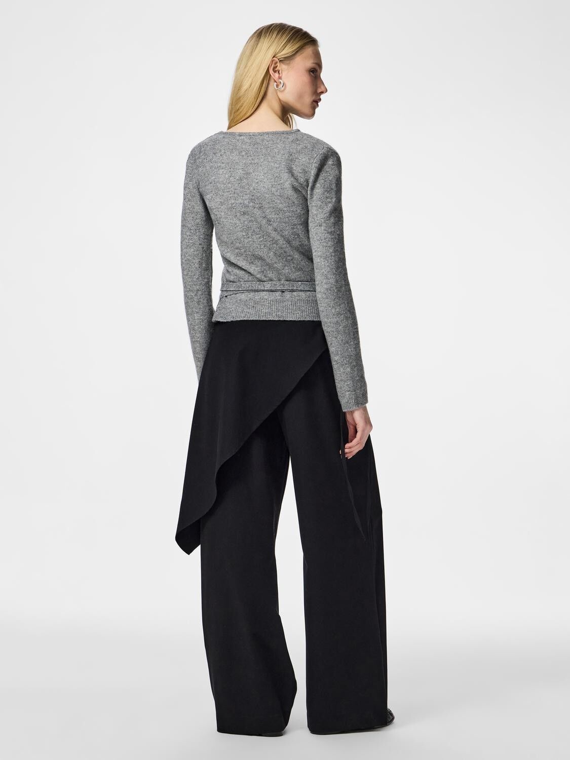 Pcmaji Ls O-Neck Wrap Knit D2D