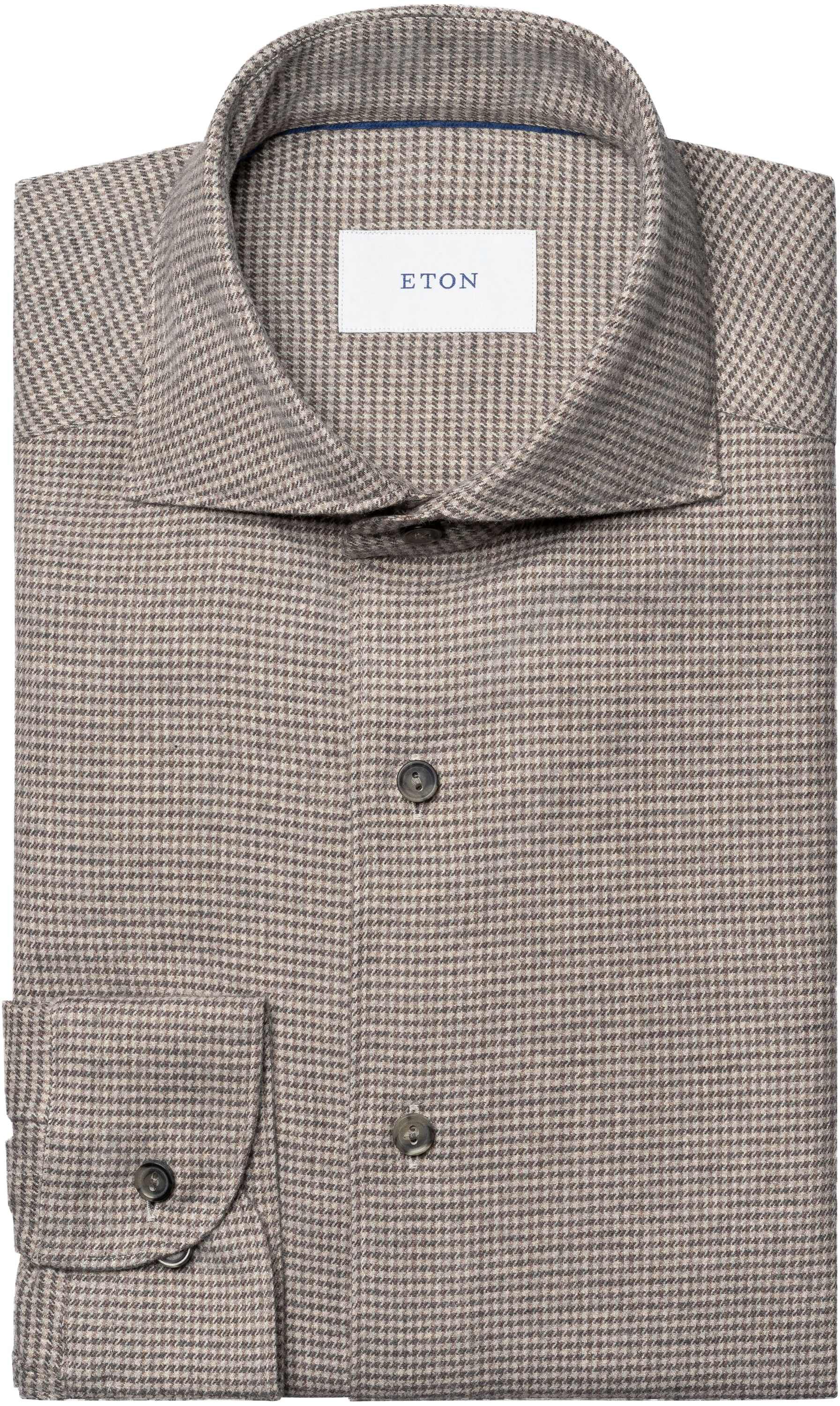 Houndstooth Check Flannel Shirt