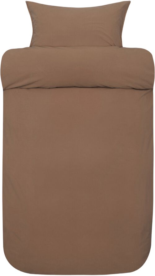 Frøya økologisk sengesæt karamelbrun
