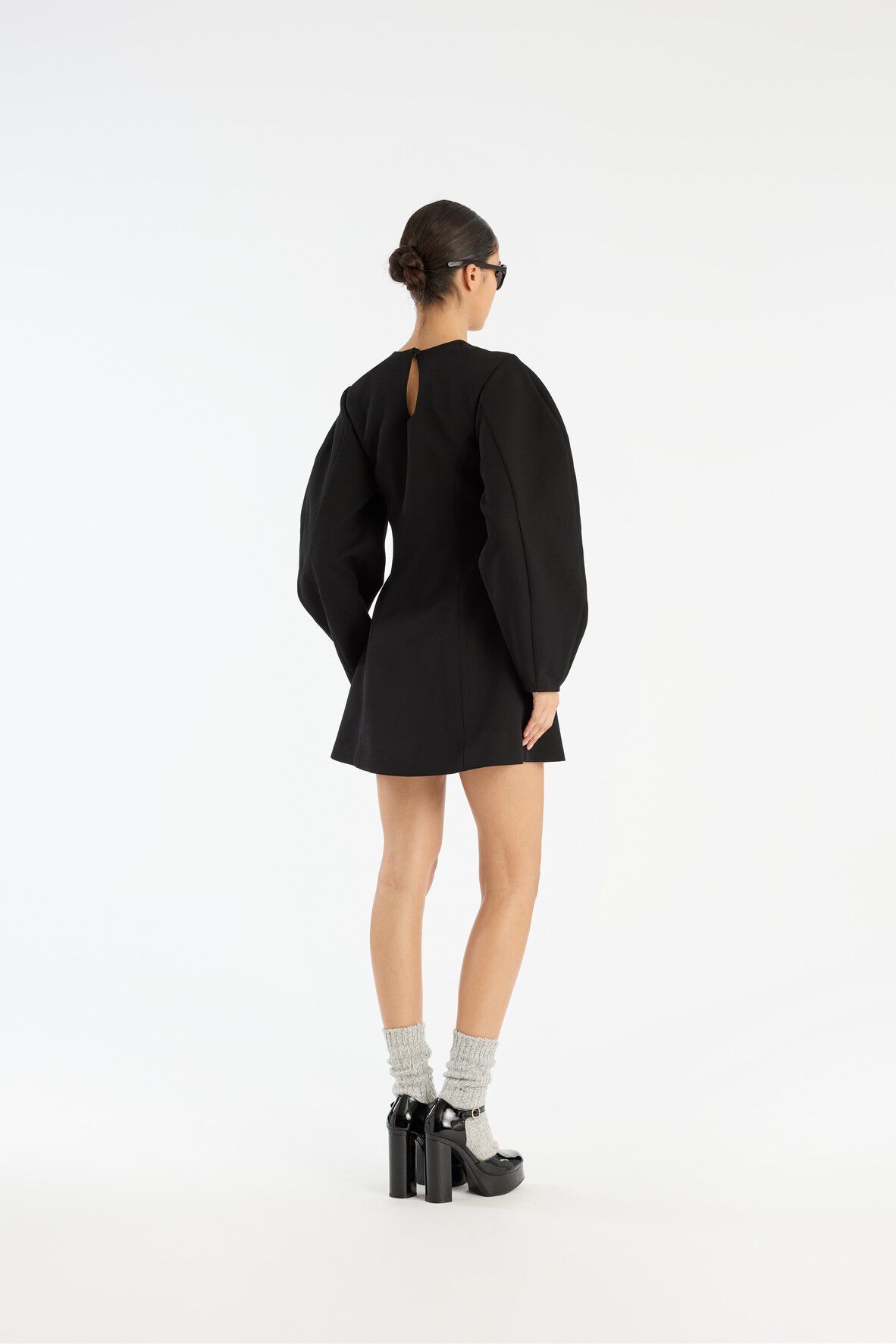 SUITING FLARED MINI DRESS