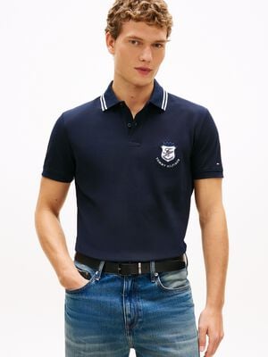 Regular Fit Crest Appliqu&eacute; Polo Shirt