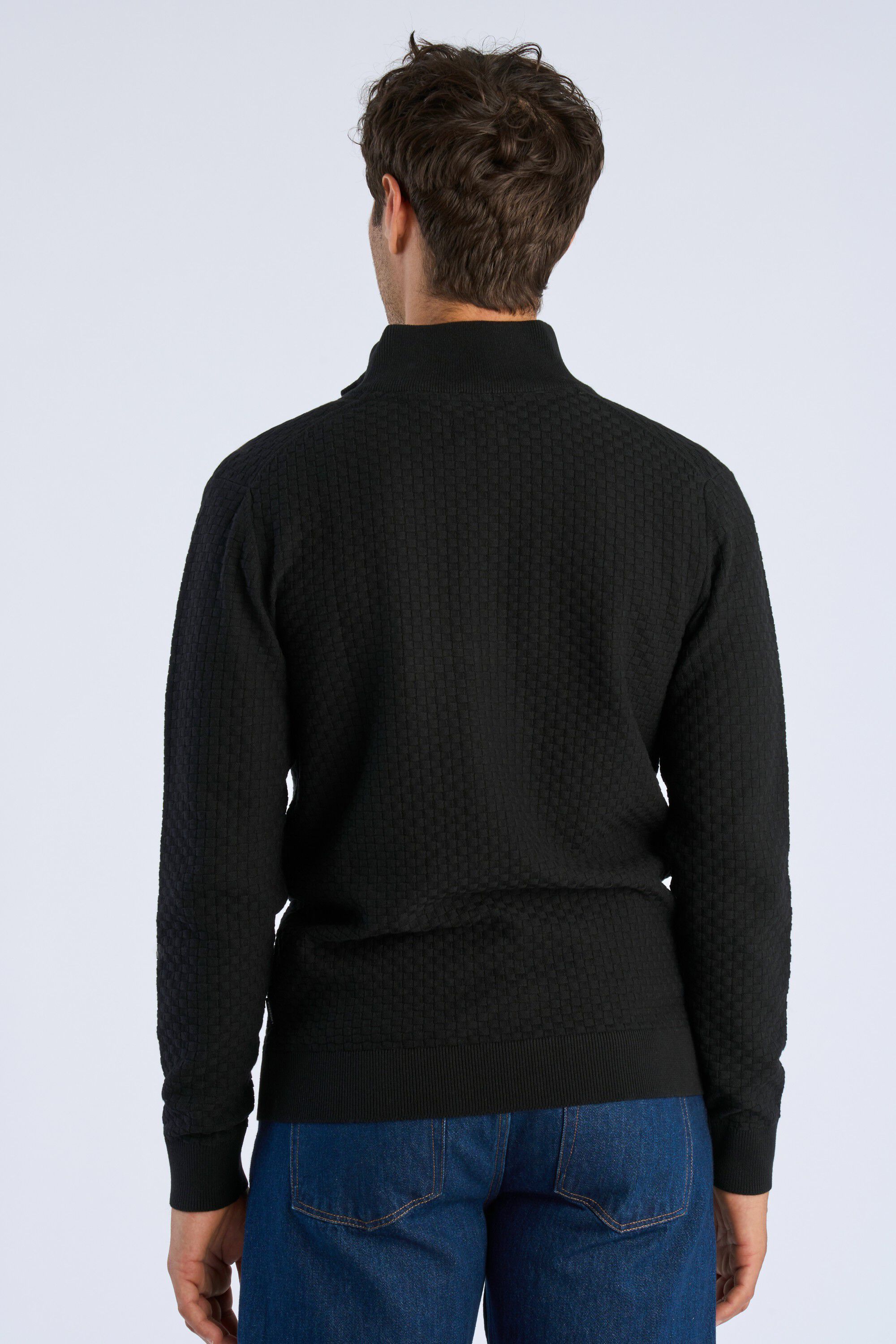 Knitted zip cardigan