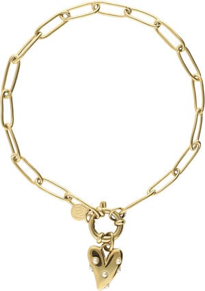 Bracelet pearls & heart