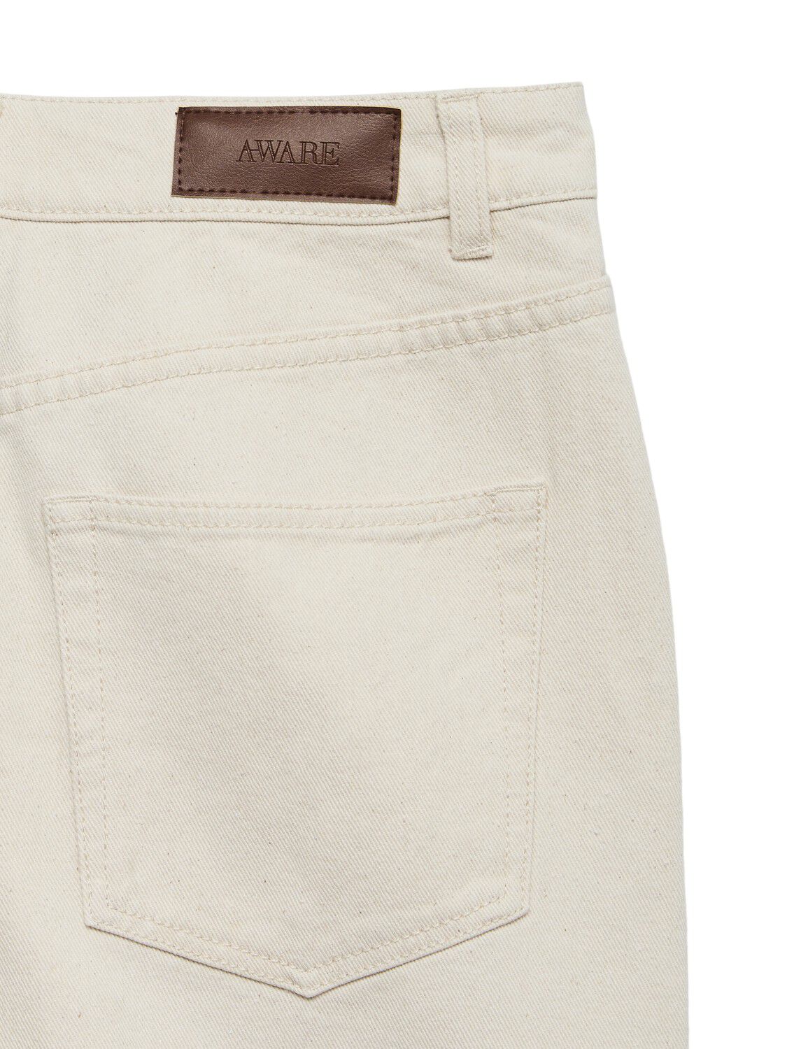 Awelis Hr Ecru Denim Shorts
