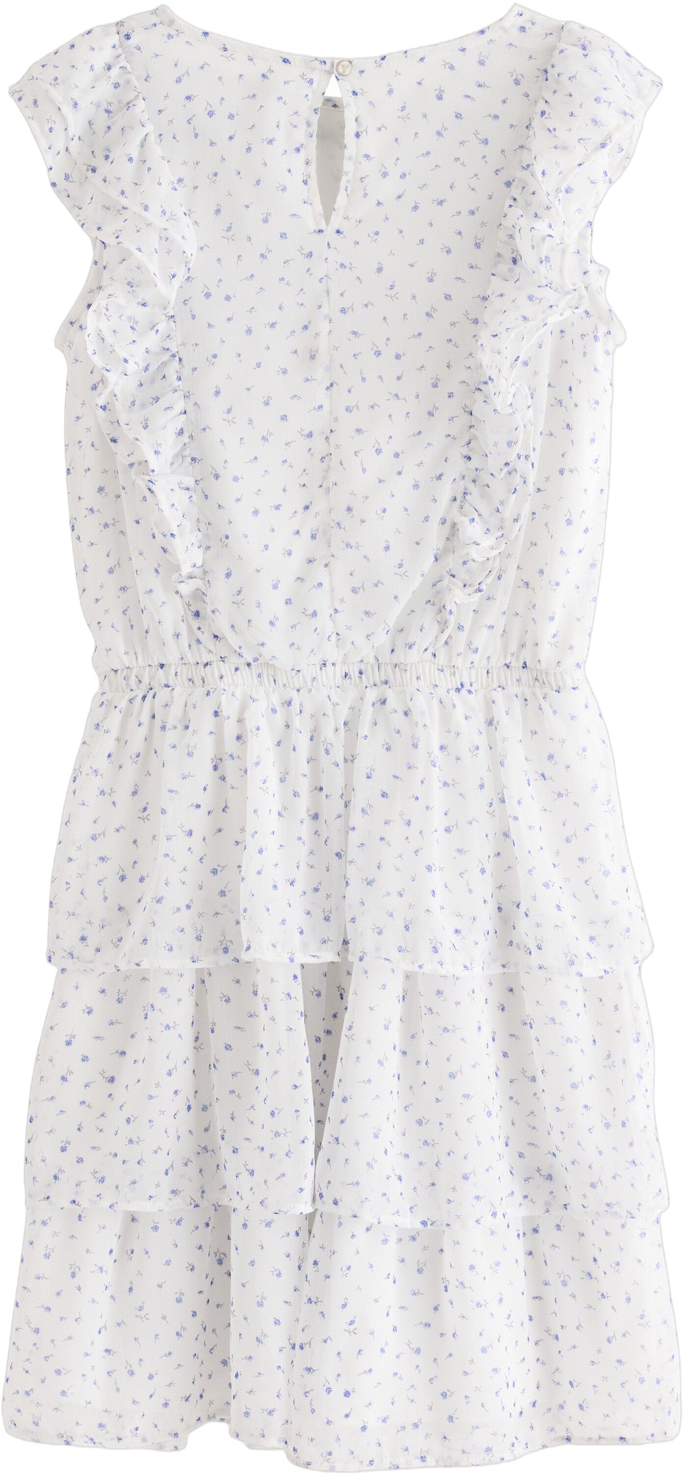 Dress chiffon with flounces ao