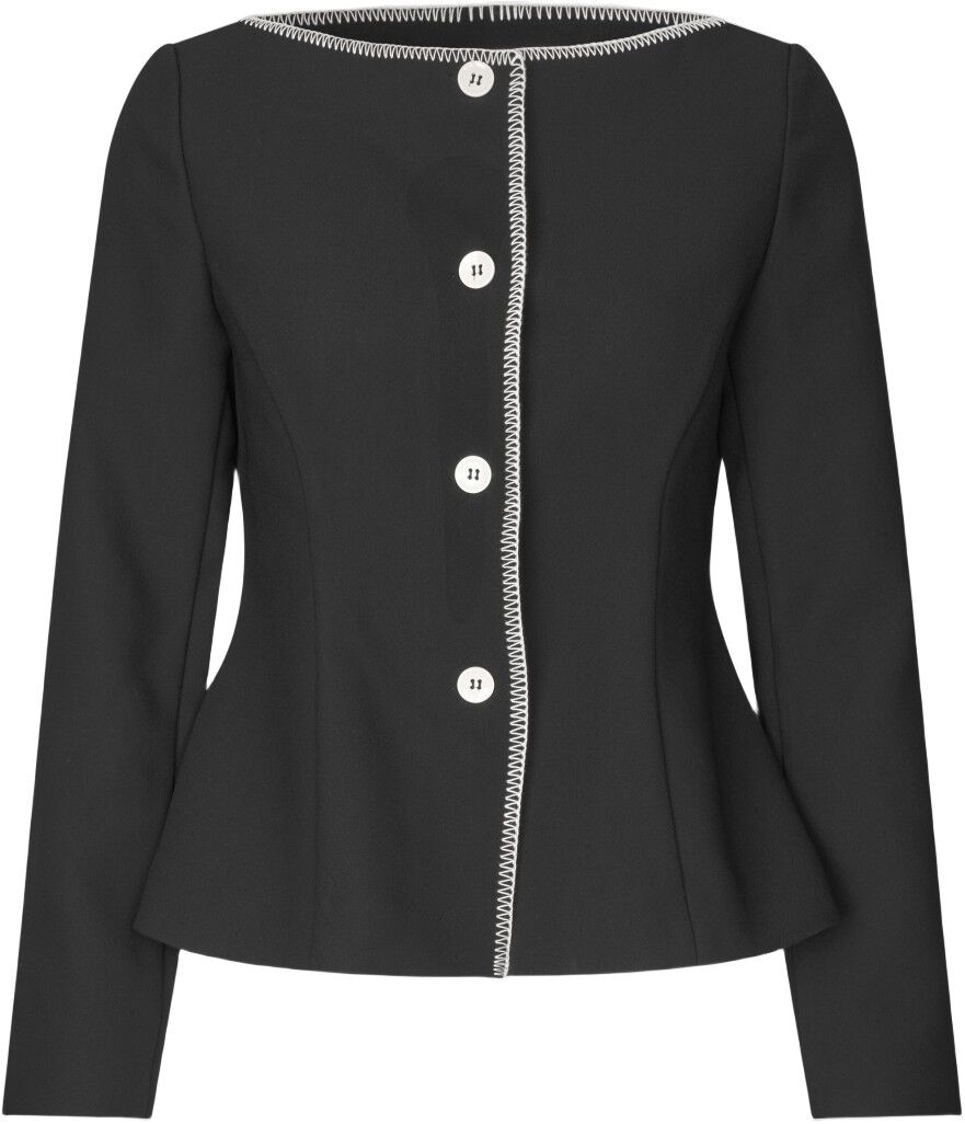 2360 Structured Crepe, Square Neckline Tailored Jacket