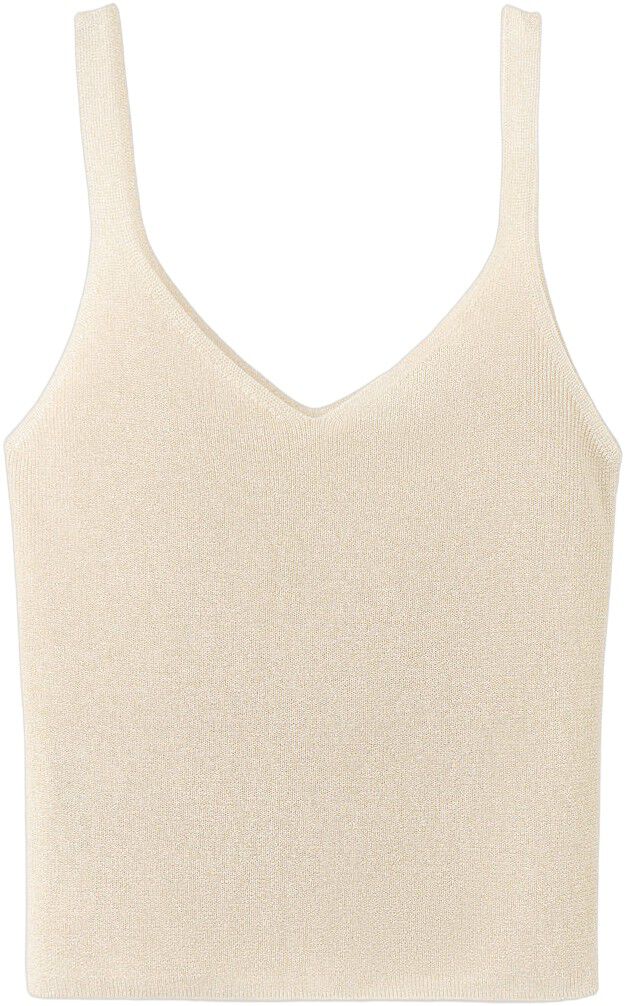 Lurex knitted V-neck top