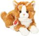Teddy Hermann - Liggende kat rødstribet 20 cm