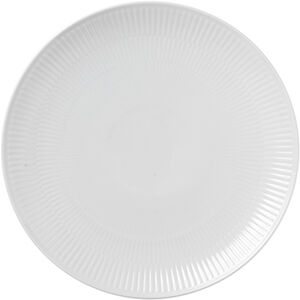 White Fluted 27 cm Coupe tallrik