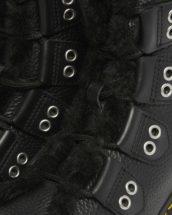 1460 Ltt Fl Black Milled Nappa+Wanama+Milo Fur