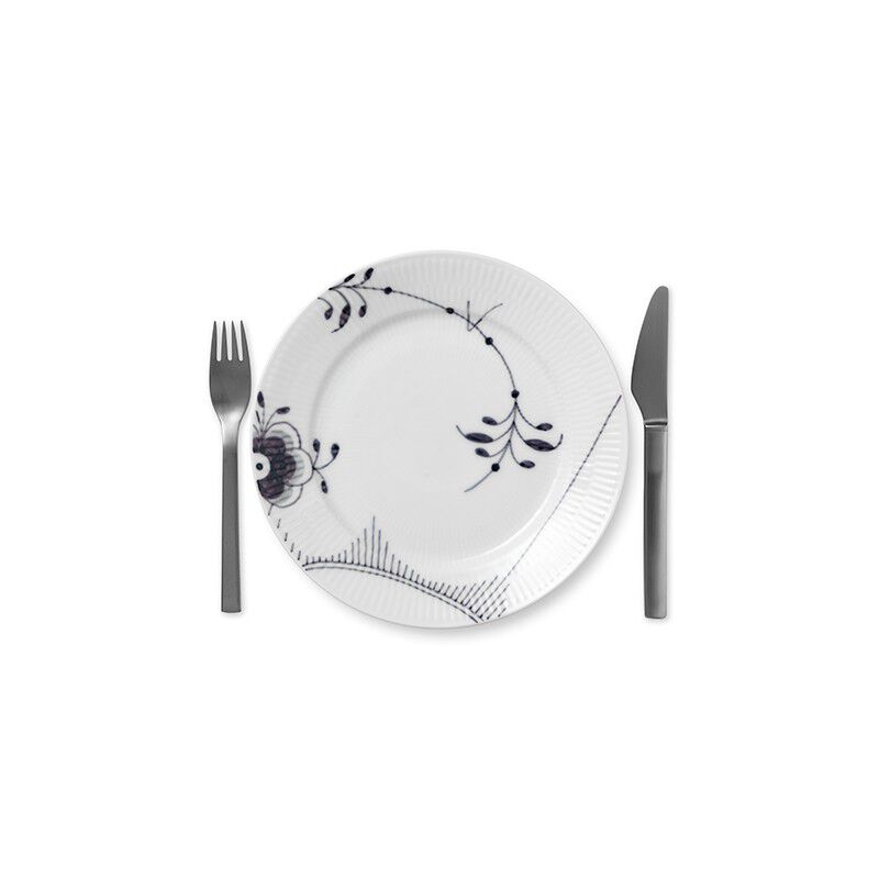 Black Fluted Mega 22 cm tallrik dekor nr. 2