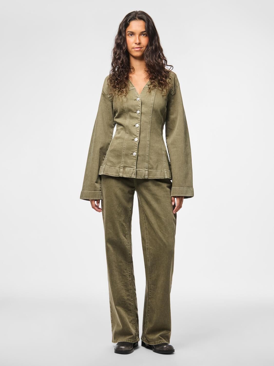 Pcsilke Mw Wide Colored Jeans Noos Bc