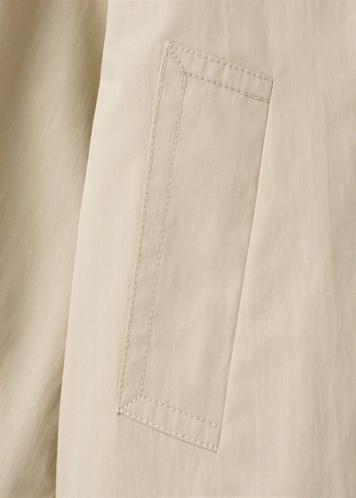 Double-breasted cropped trench coat