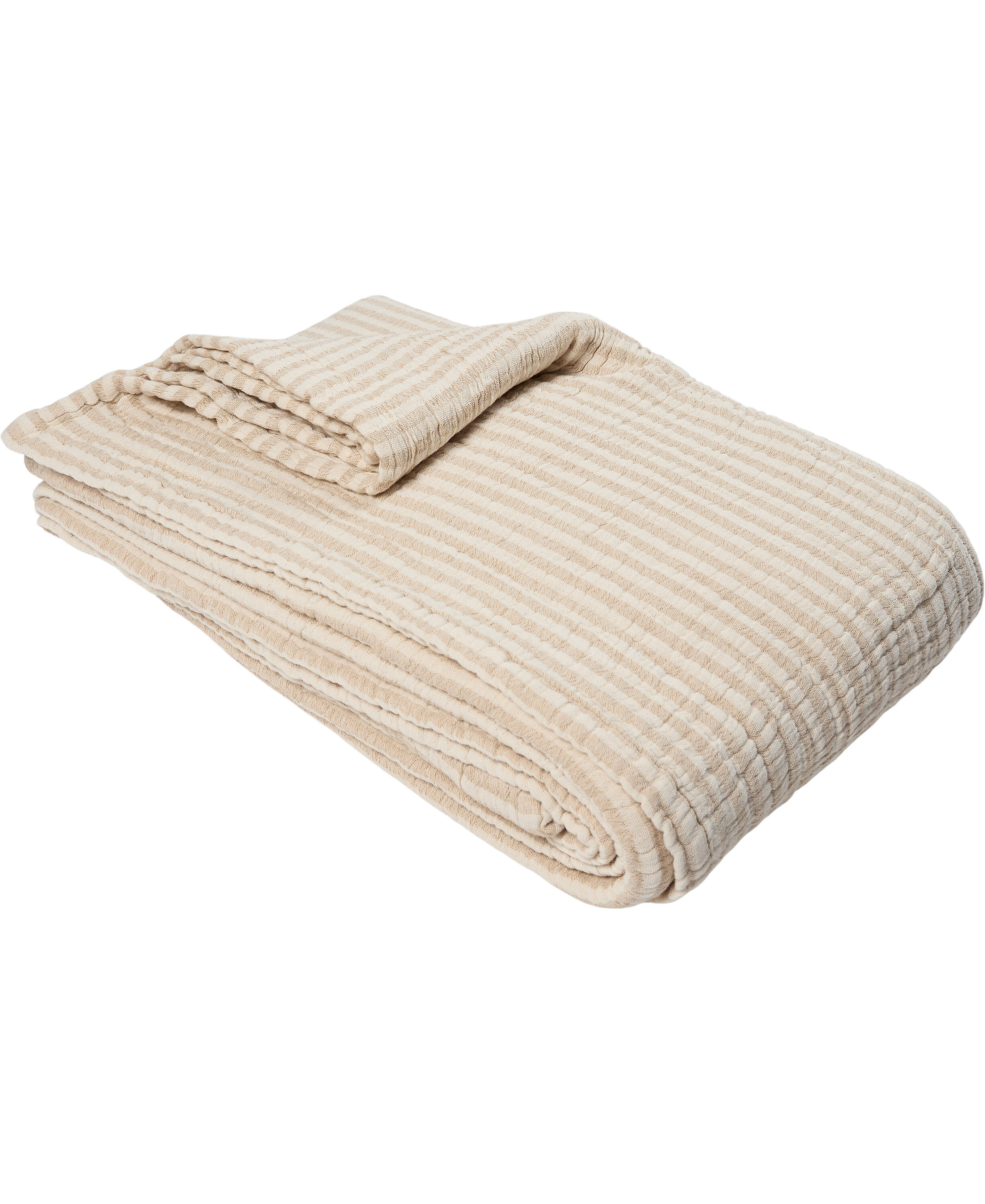 Stripe bedspread 180x260cm beige stripe