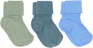 Cotton rib baby socks - 3-pack