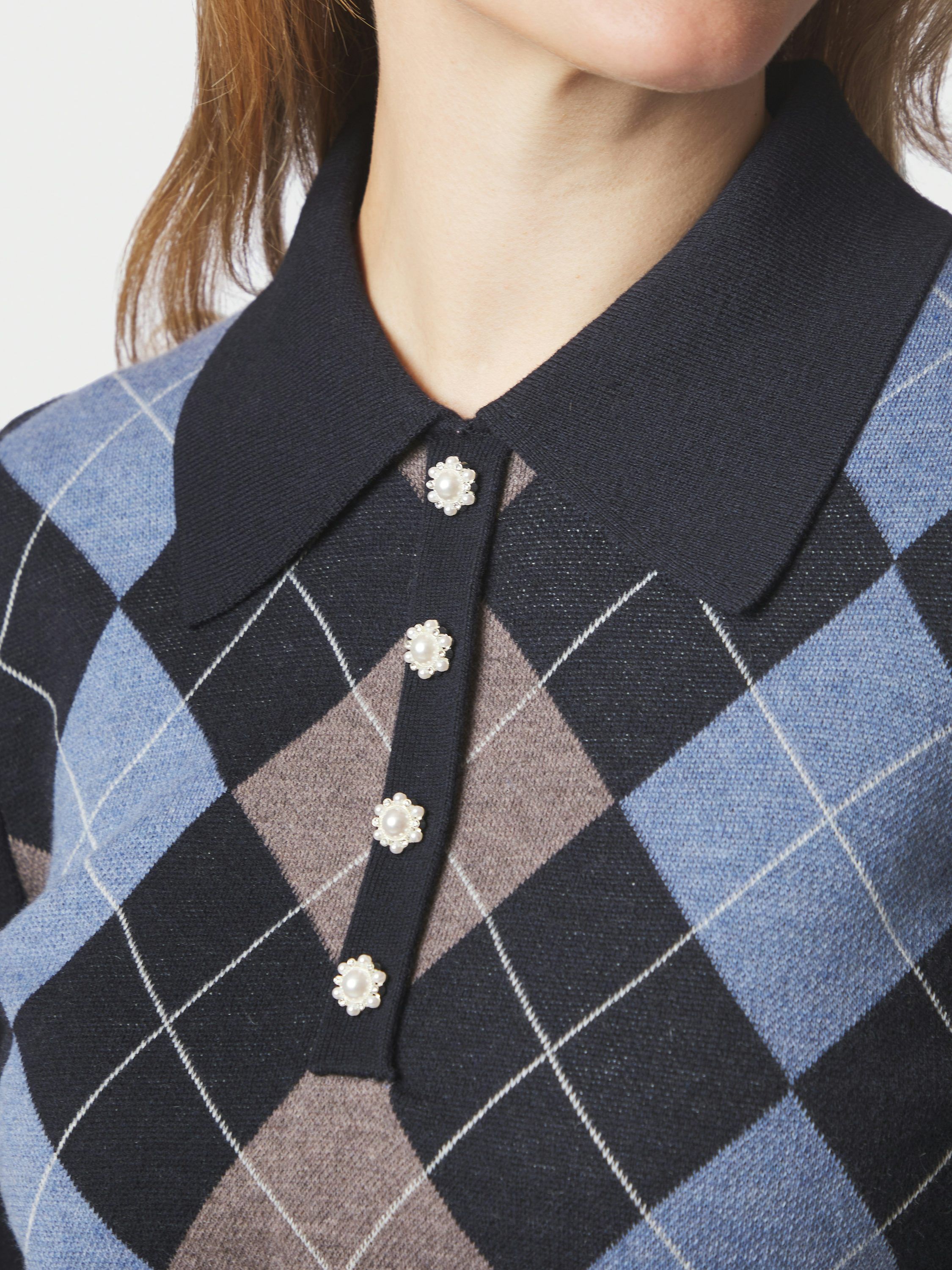Julina Check Knit Blouse