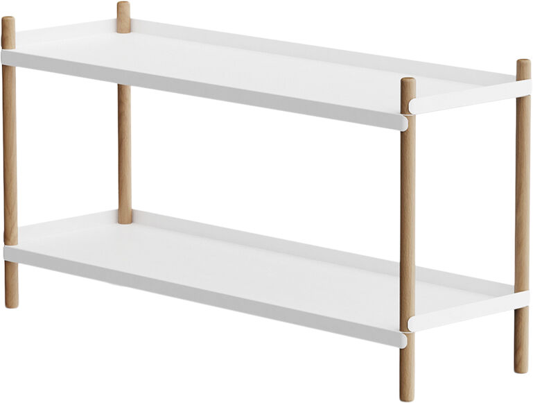 BOLT Shelving 1000 - 2 shelves Oak Natural White