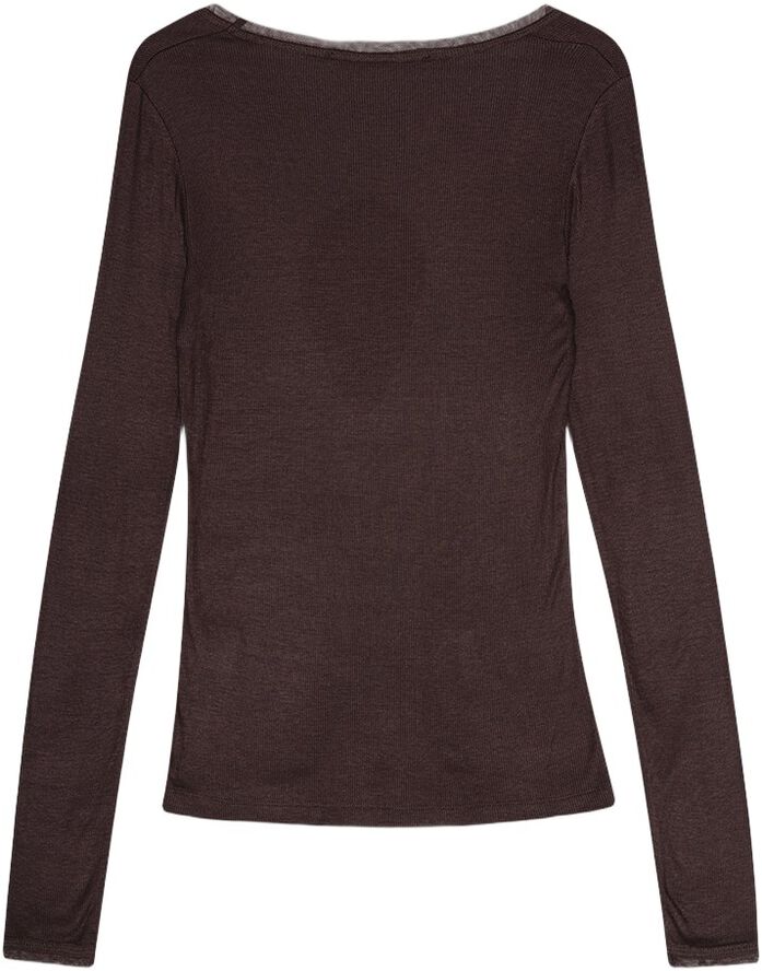 Mesh Trim Long Sleeve