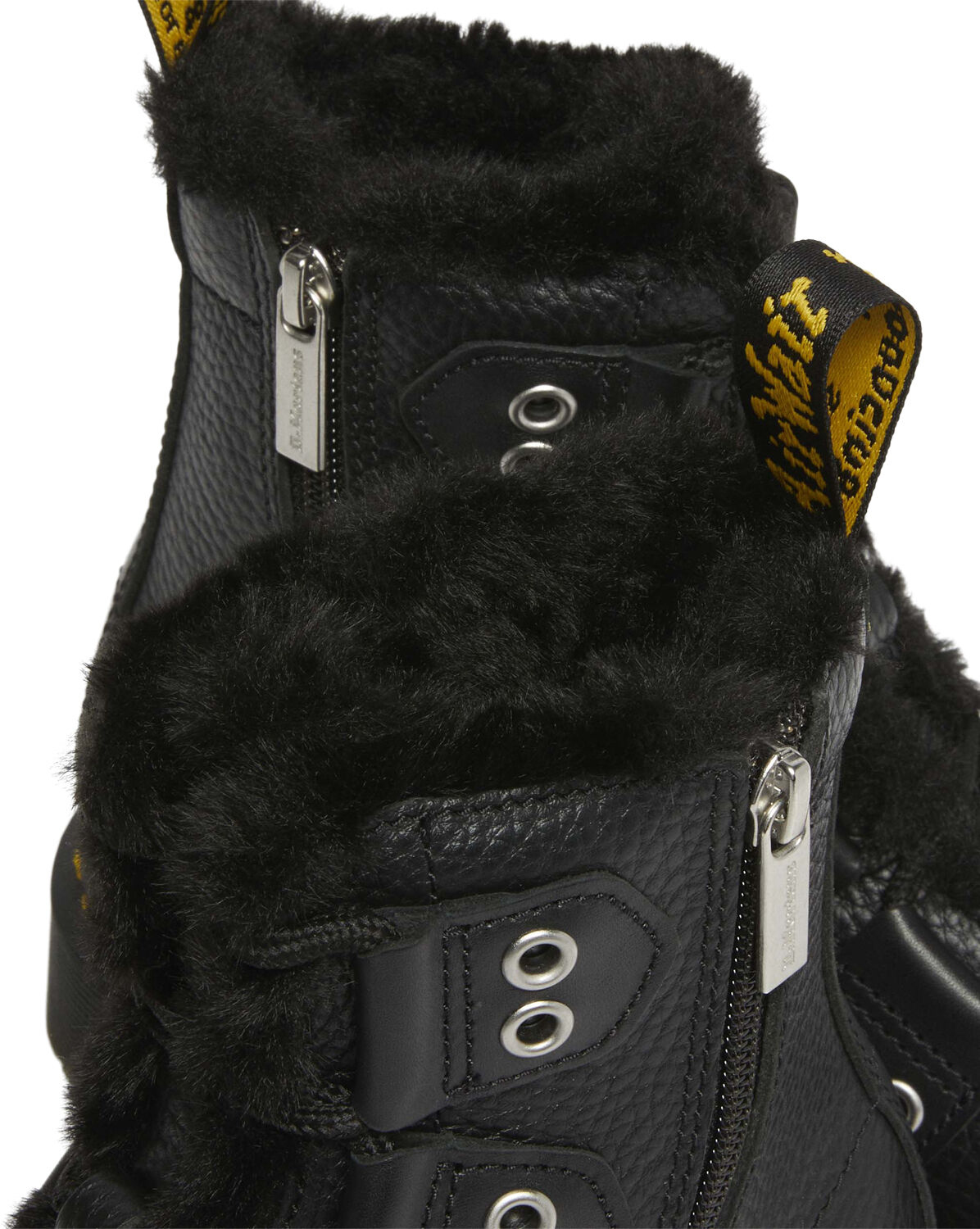 1460 Ltt Fl Black Milled Nappa+Wanama+Milo Fur