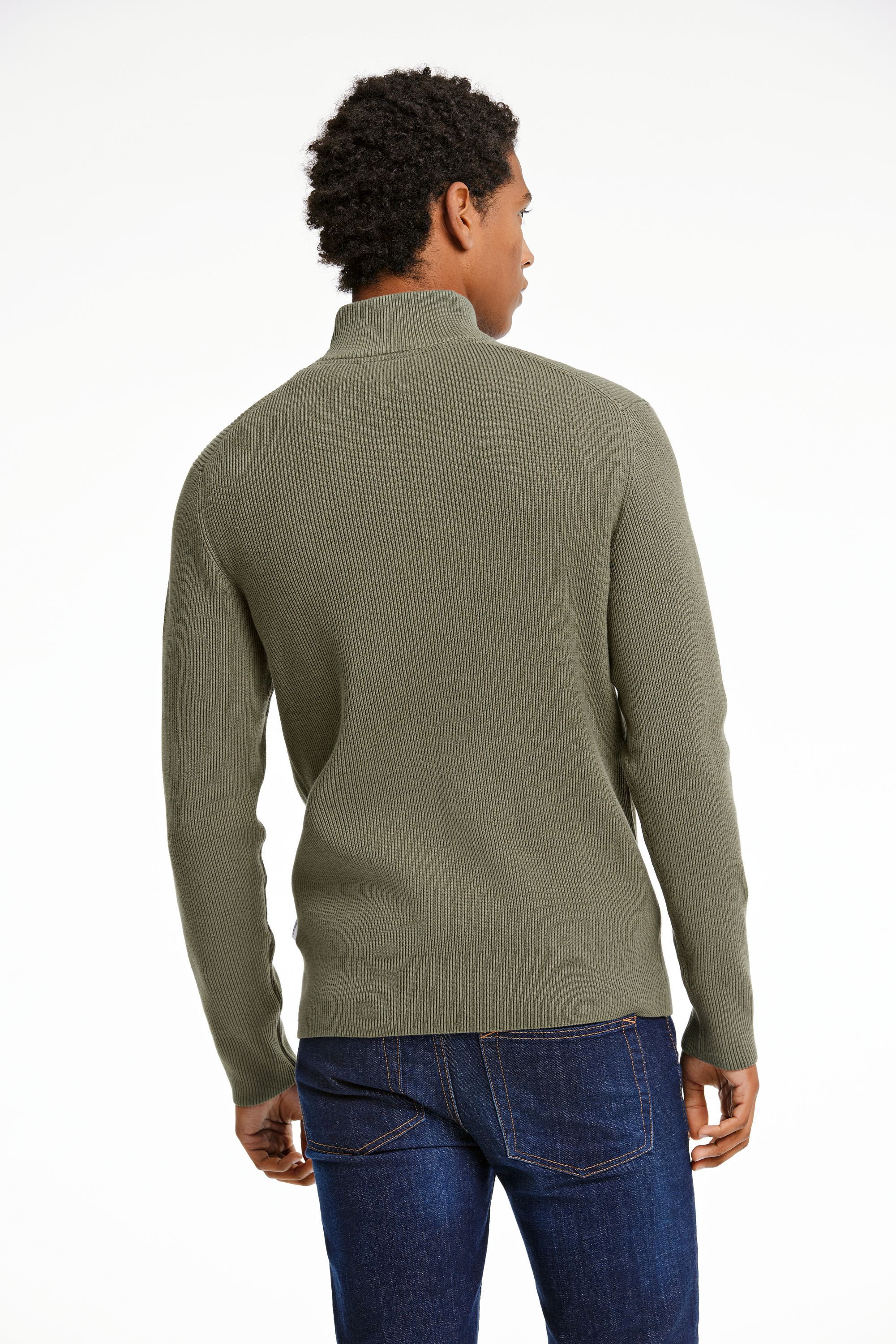 Knitted zip cardigan