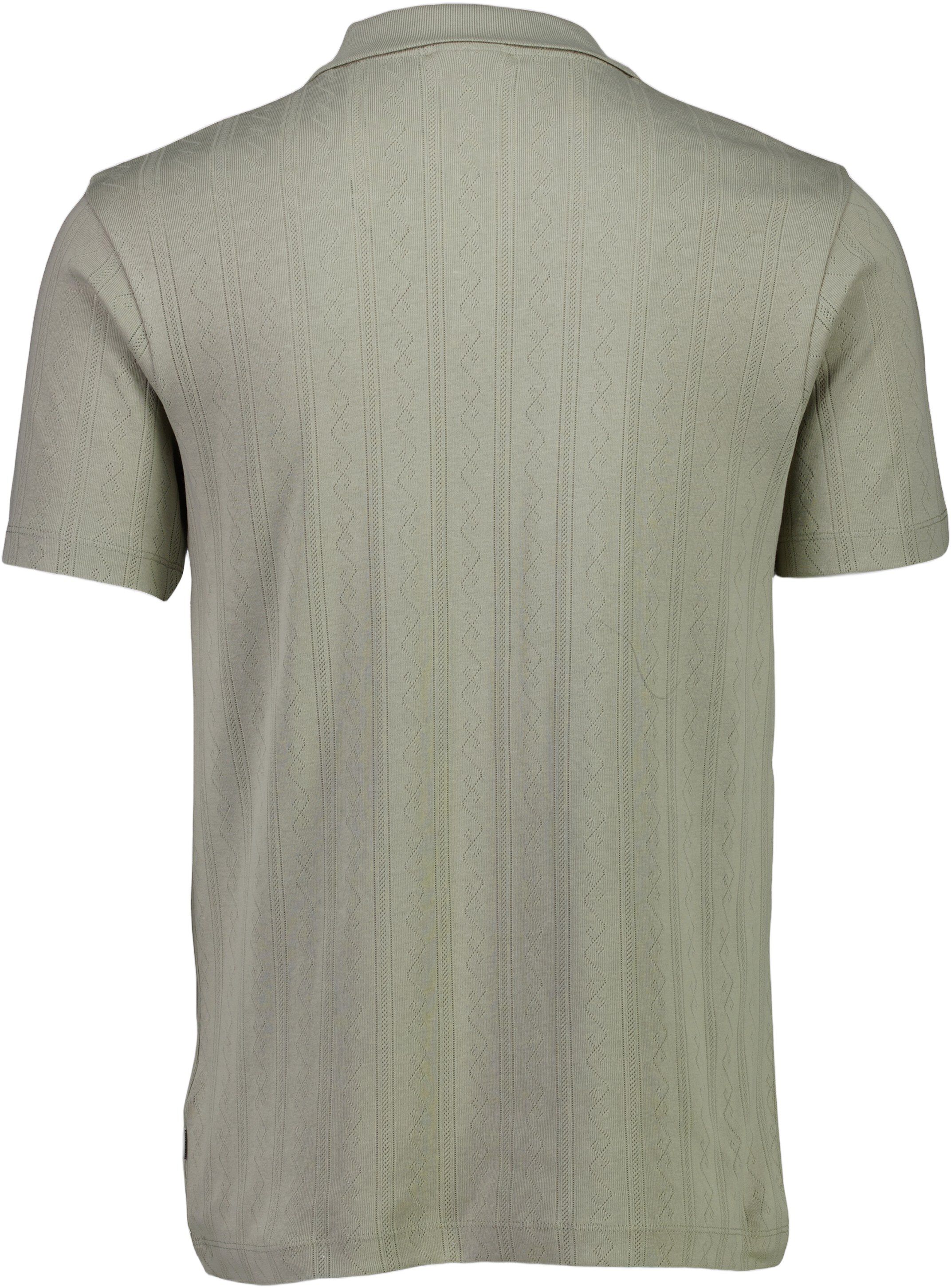 Jacquard v-neck polo S/S