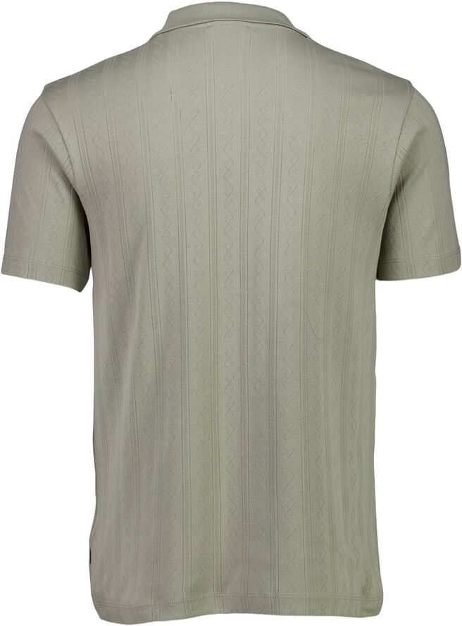Jacquard v-neck polo S/S