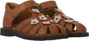 Sandal med blomsterapplikationer