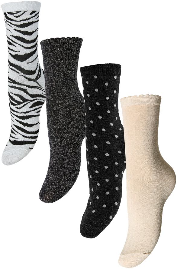 PCSEBBY GLITTER LONG 4-PACK MIX NOO