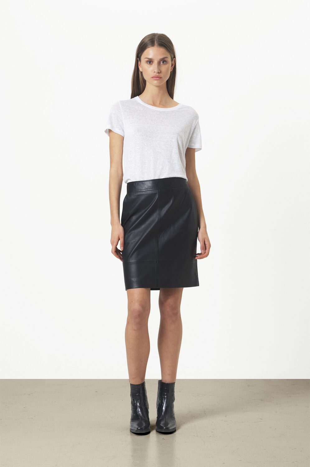Francie Mini Leather Skirt