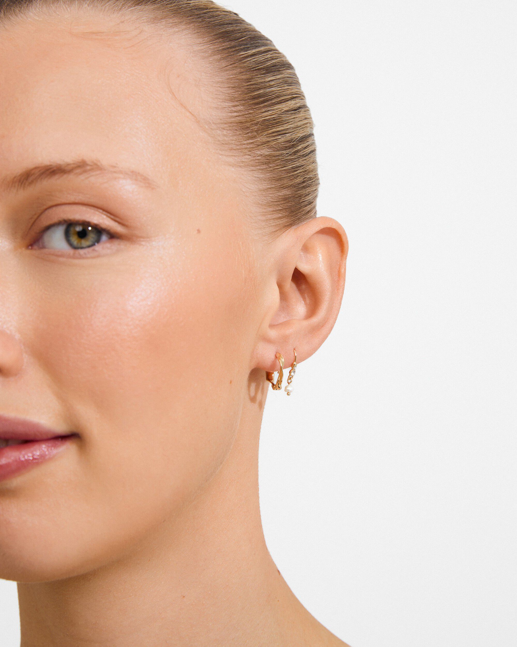 MORIN earrings 2-in-1 set, gold-plated
