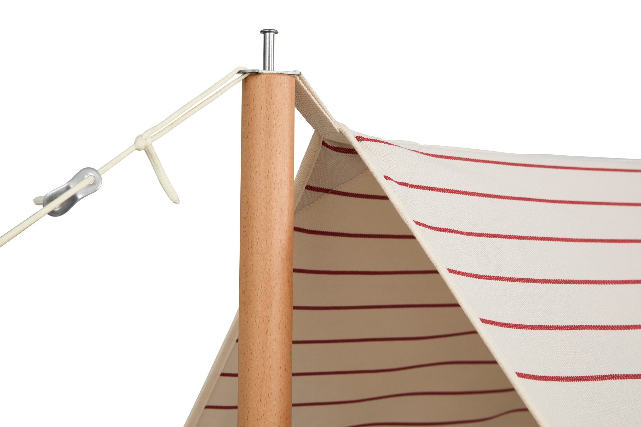 Outdoor Market Canopy - Beige with red stripe -