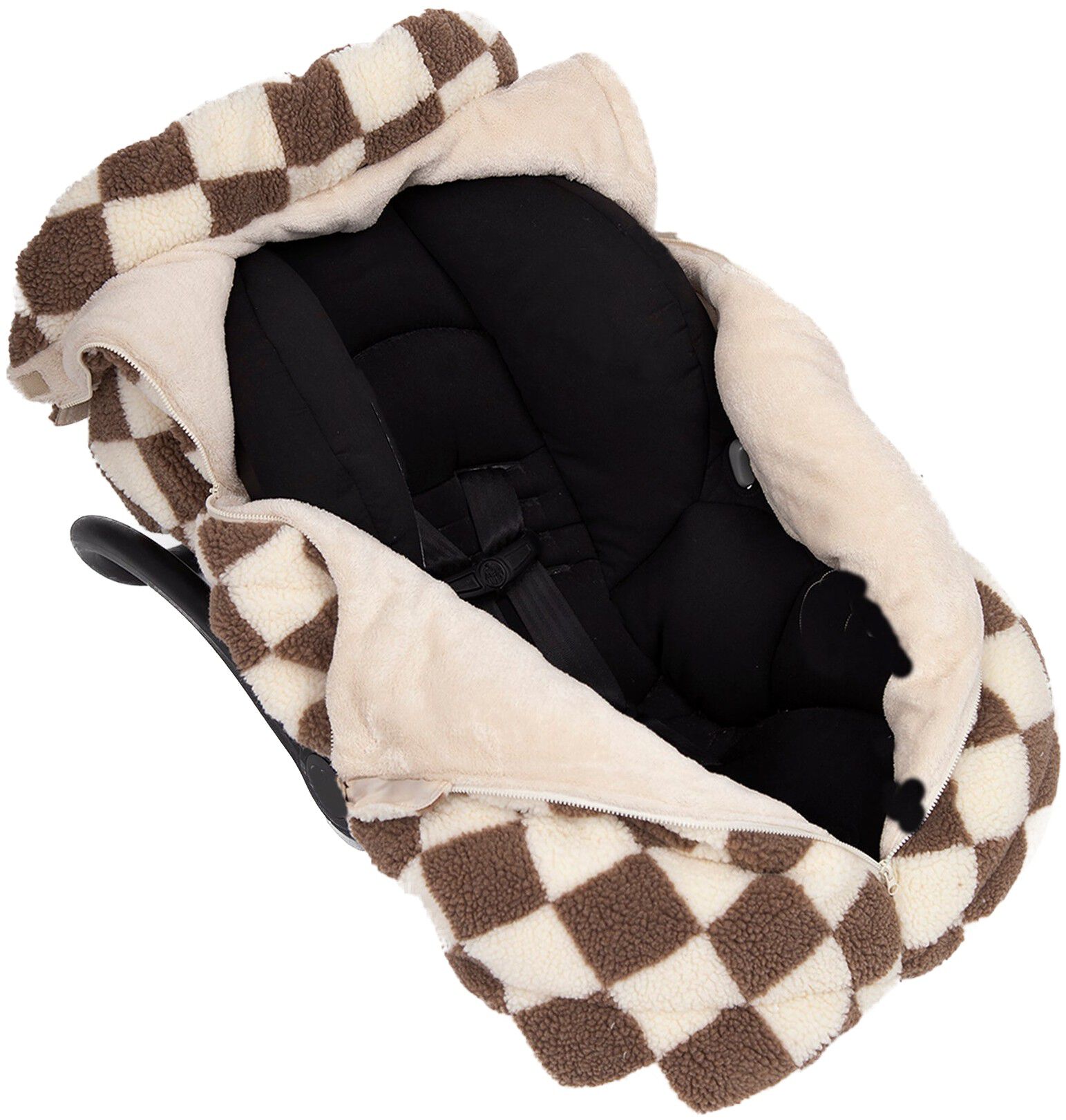 Car Seat Cocoon - Checker Berber
