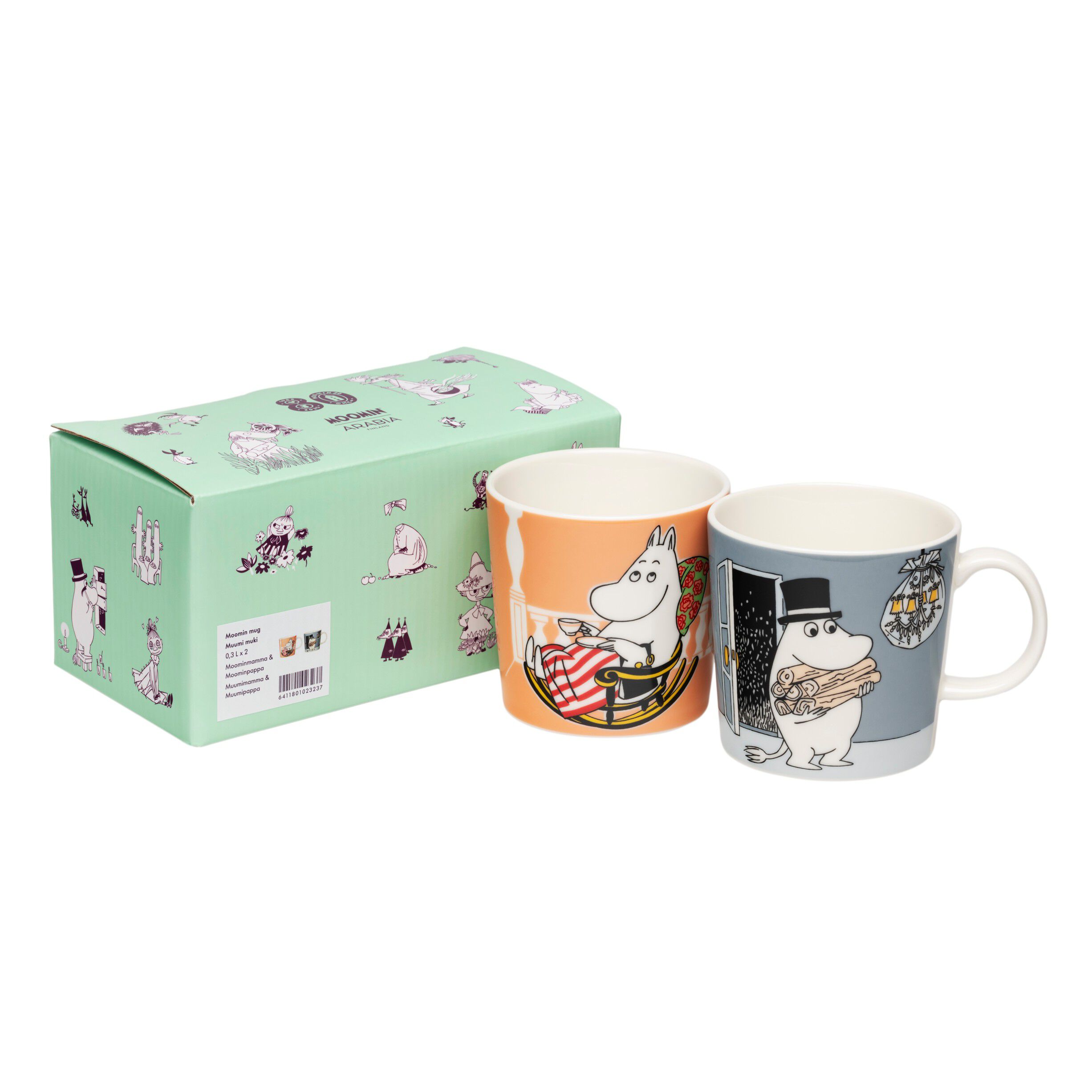 Moomin Arabia 30cl krus 2stk Mumifar og Mumimor
