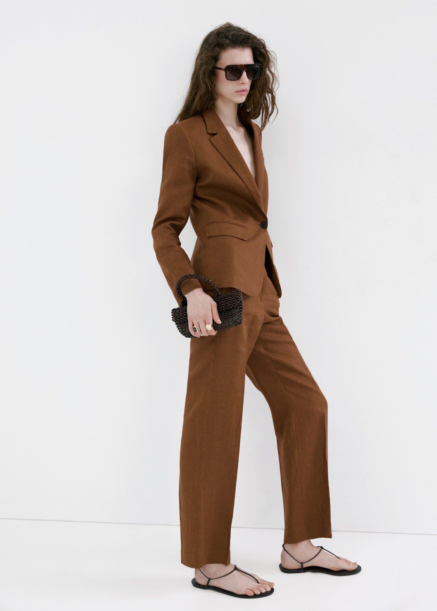 Linen suit trousers