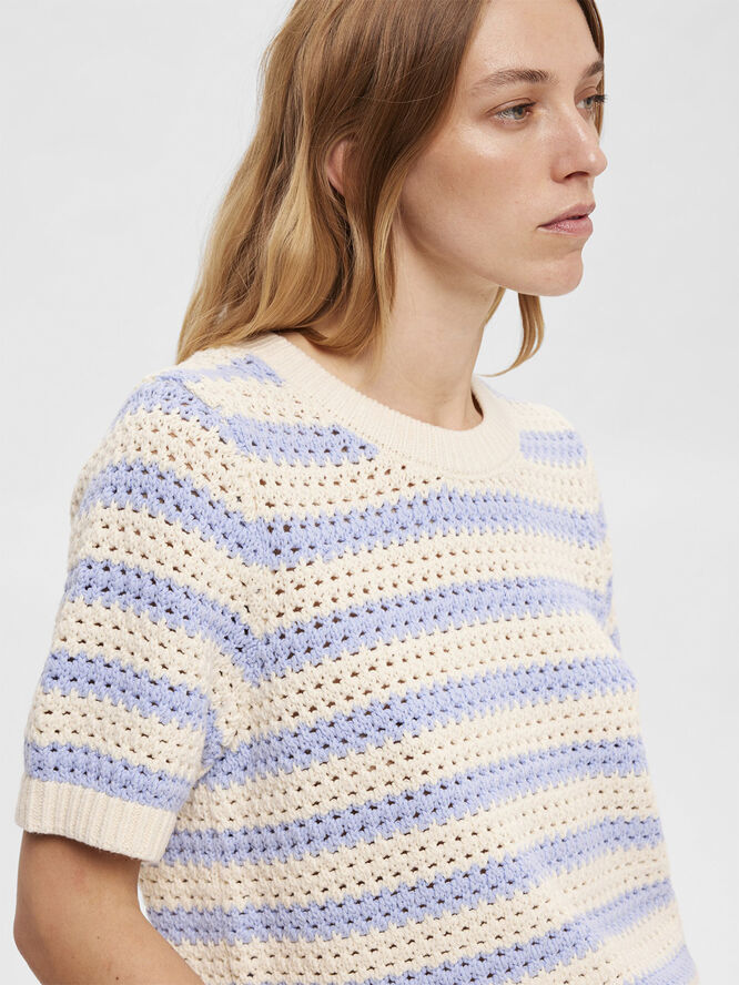 SLFALBY SS KNIT O-NECK