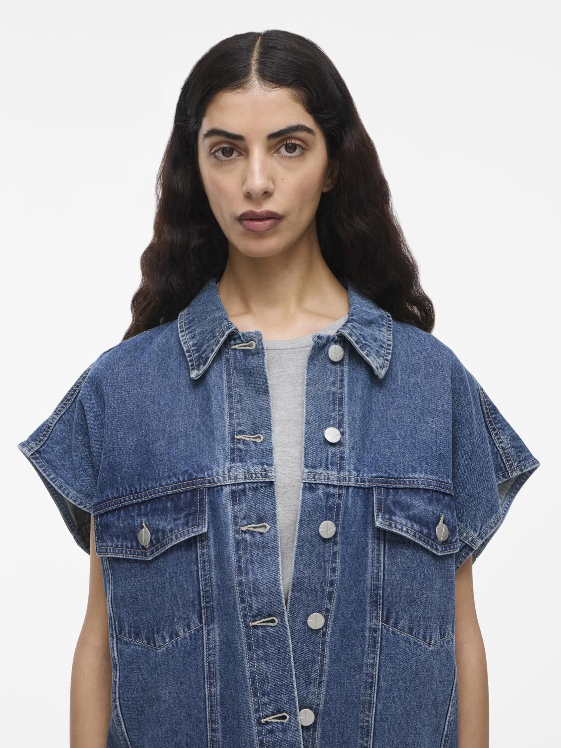 Roujolie Oversized Denim Vest