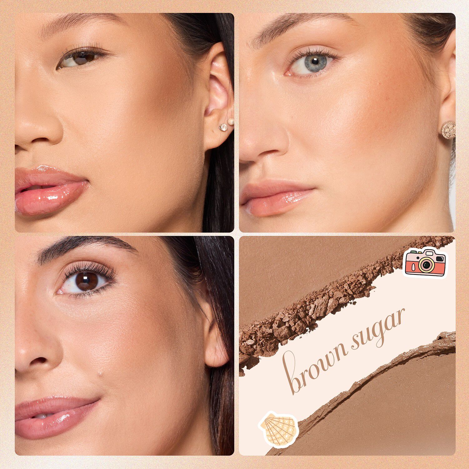 Macaron Sculpt & Bronze Duo - Duo av bronzer i kr&auml;m- & puderform