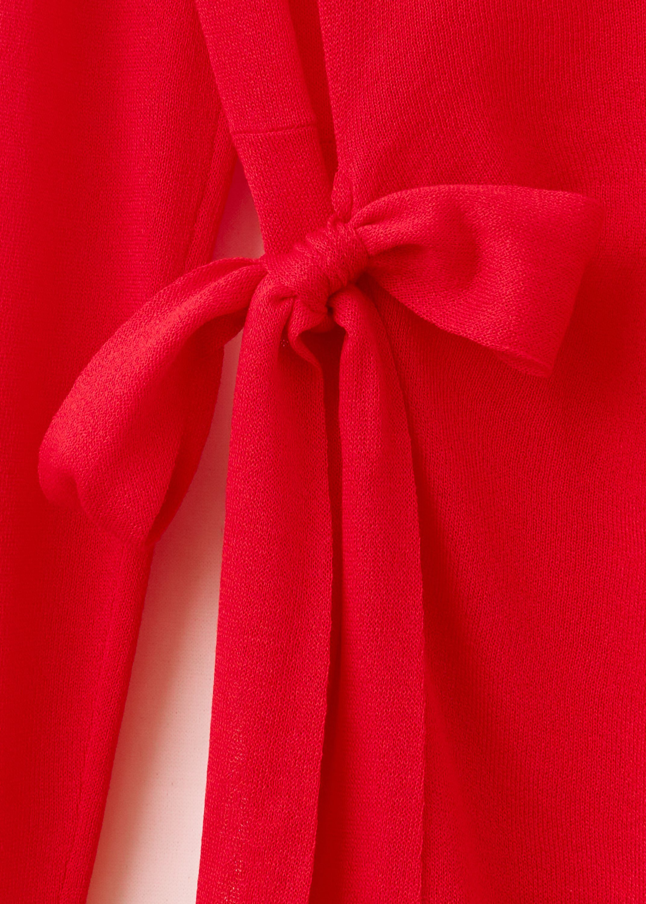 Fine knit bow jumper