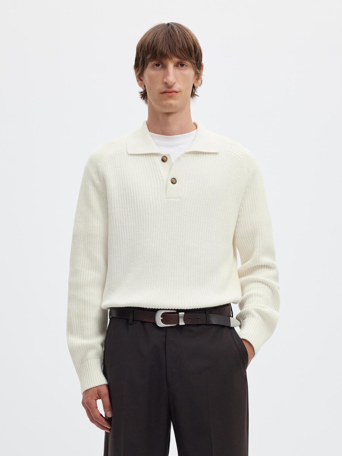 Slmpim Ls Knit Polo Camp