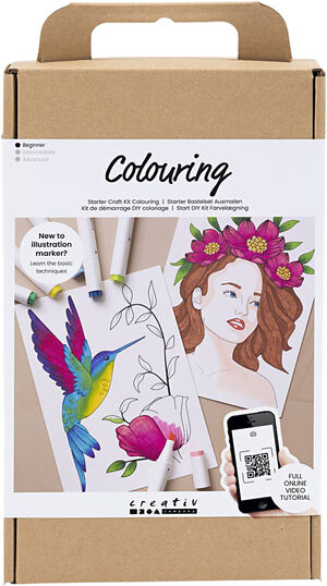Start DIY Kit Farvelægning, Tegnetusch