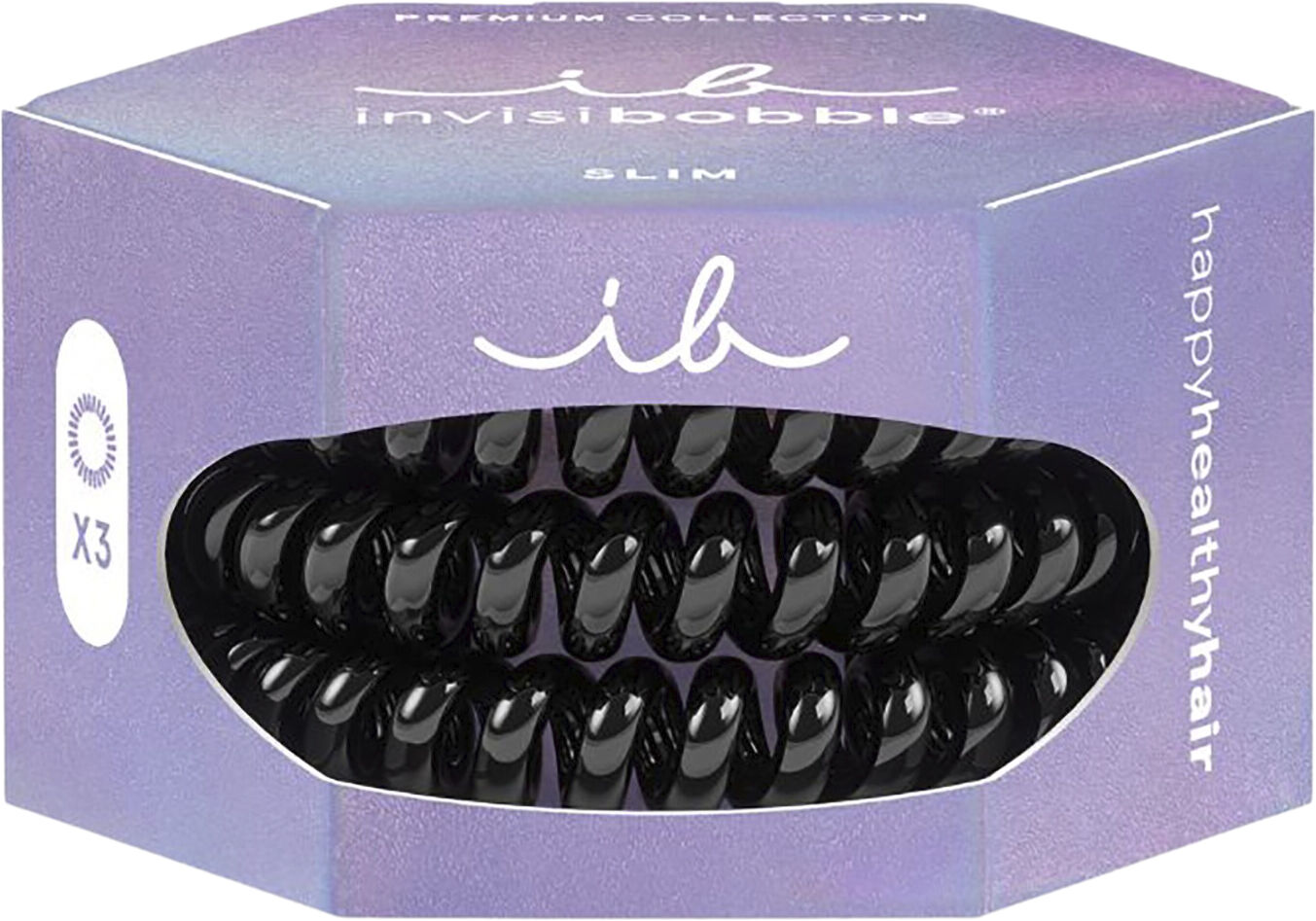 Slim Premium True Black Hair Scrunchies