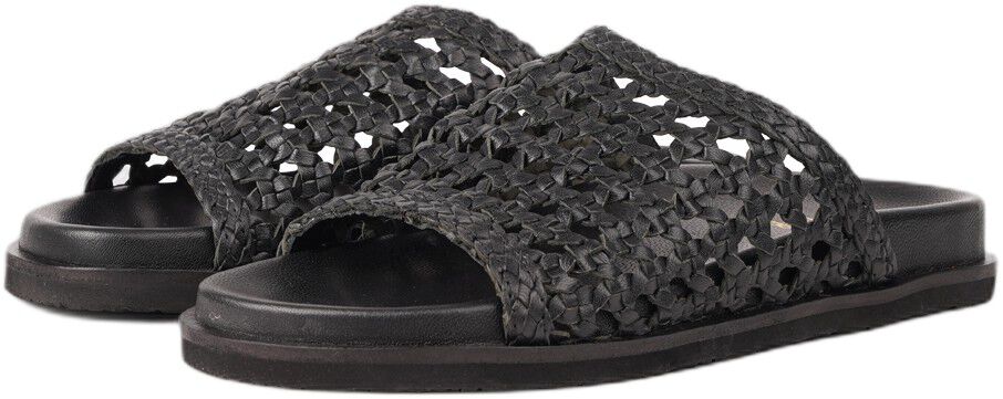 POSITANO - WOVEN LEATHER SLIDE